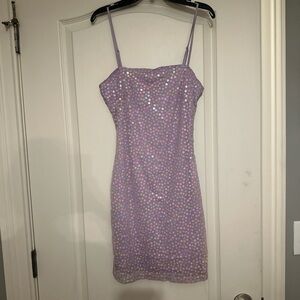 American threads Lavender Sequin Dress